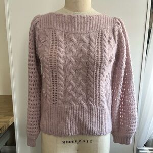 LoveShackFancy Vyoma Sweater in sugar poppy